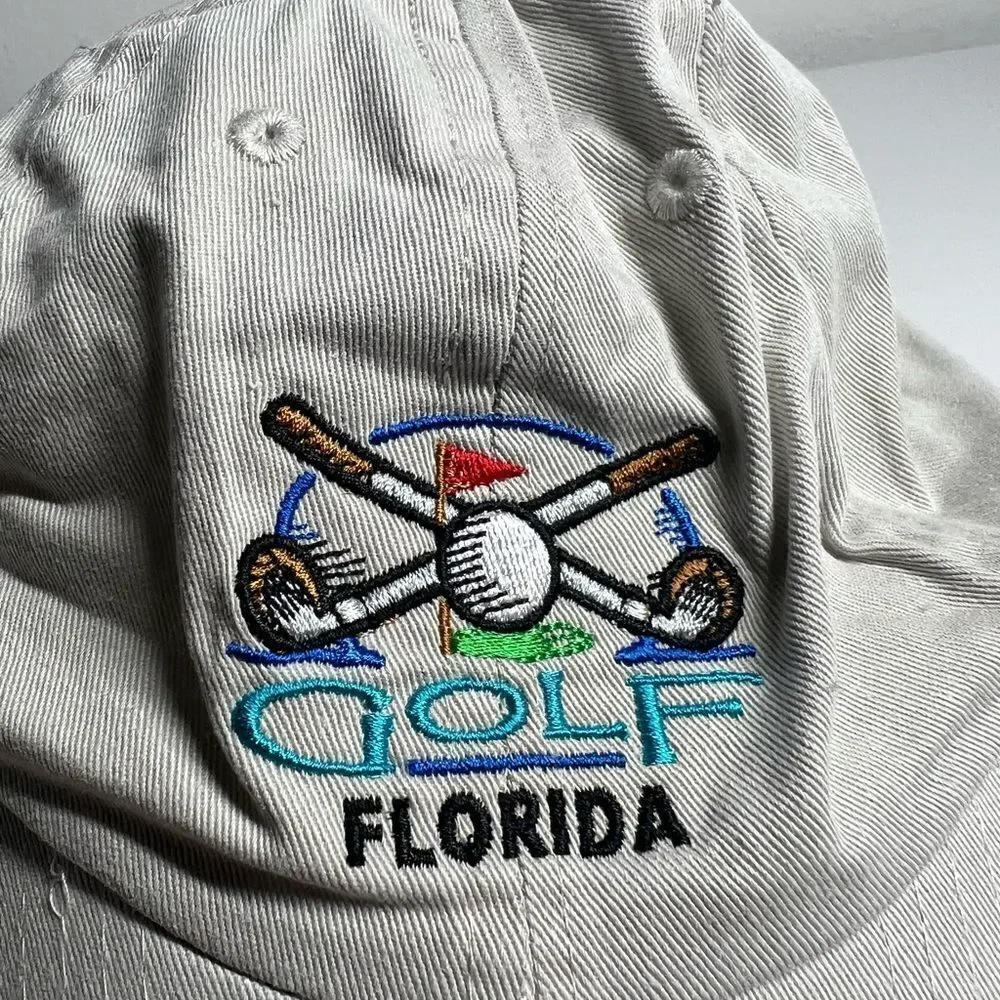 Florida State Golf Hat Mens Adjustable Gray Strap Back Cap Golfing Sports Logo